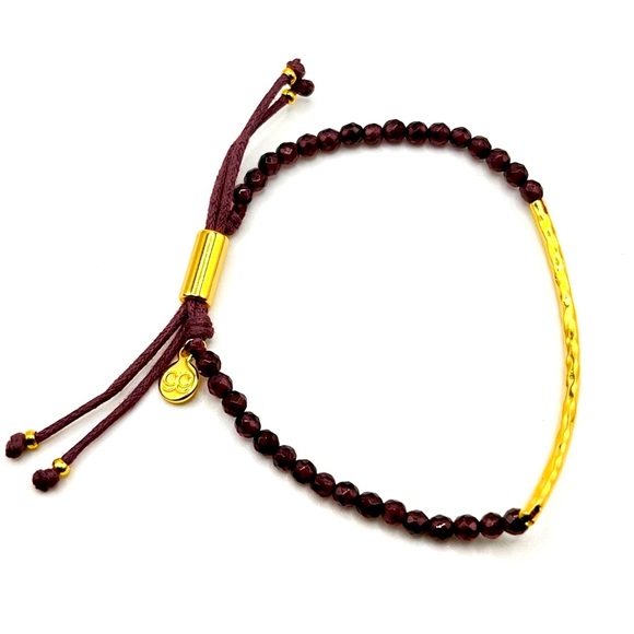 Gorjana Jewelry - Beautiful Gorjana 18kgp and garnet Power Energy Beaded Bracelet